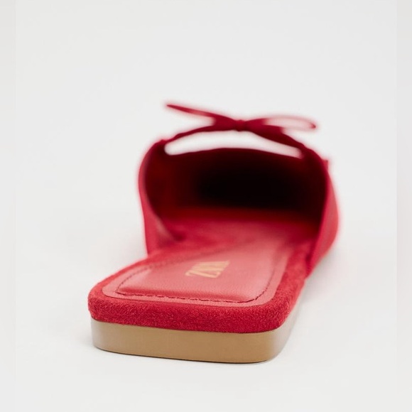 LEATHER MULES WITH BOW - Picture 3 of 4